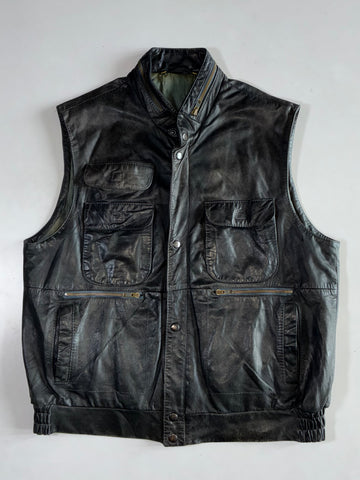 New Fast Premium Original Leather Vest (L/XL)