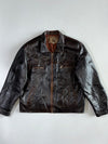Super Premium Original Bomber Leather Jacket (2XL)