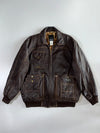 Sean John Pure Leather Shearling-Collar Bomber (2XL)
