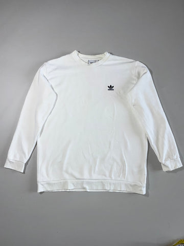 Adidas White Trefoil Crewneck Sweatshirt  2XL/3XL