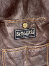 Sean John Pure Leather Shearling-Collar Bomber (2XL)