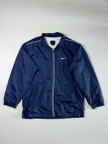 Nike Navy Zip-Up Windbreaker Jacket (XL)