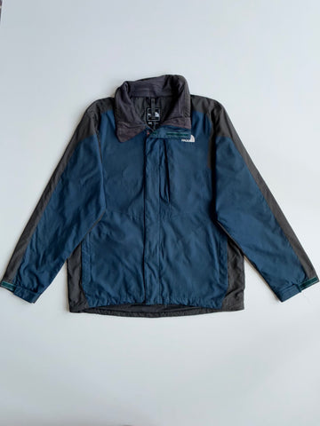The North Face Colorblock Hooded Shell Jacket – Navy/Grey (XL)