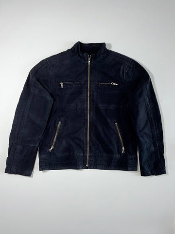 Gap Black Vegan Leather Moto Jacket – Size (XL)