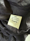 Vintage Belted Black Leather Jacket (2XL)