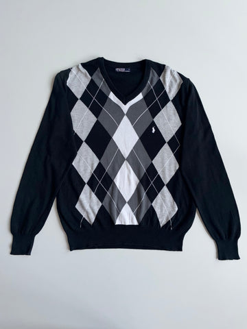 Polo Ralph Lauren Argyle V-Neck Sweater (XL)