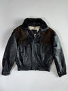 Vintage Premium Original Bomber (Detechable Collar) Leather Jacket (M)