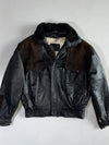 Vintage Premium Original Bomber (Detechable Collar) Leather Jacket (M)