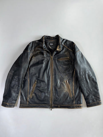 ARMA Collection Distressed Leather Jacket (2XL)