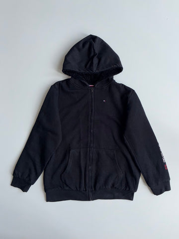 Tommy Hilfiger Sherpa-Lined Zip-Up Hoodie – Black (M/S)