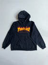 Thrasher Flame Logo Magazine Hoodie – Black (L)