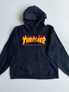 Thrasher Flame Logo Magazine Hoodie – Black (L)