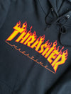 Thrasher Flame Logo Magazine Hoodie – Black (L)