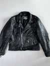 First Genuine Leather Belted Biker Jacket (L)