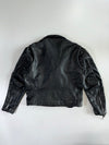 First Genuine Leather Belted Biker Jacket (L)