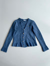 Lacoste Wool Cable-Knit Cardigan – Denim Blue (Women’s) (S)