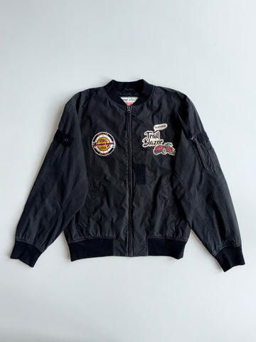 Jeep 4-Wheel Drive Patched Bomber Jacket – Black (M)