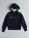 Levi’s Satin Bomber Hoodie – Black, Girls’ Embroidered Logo woman’s (S)