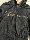 Levi’s Satin Bomber Hoodie – Black, Girls’ Embroidered Logo woman’s (S)