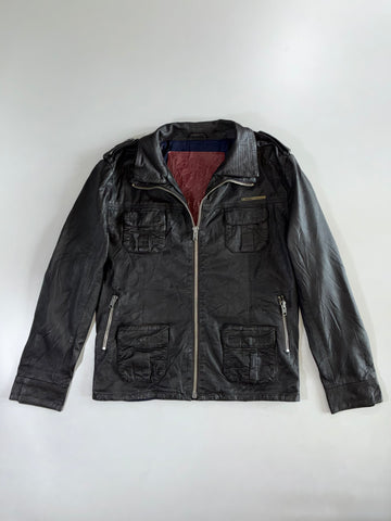 Superdry Real Brand Leather Jacket (XL)