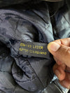 Quilted Shoulder Braided Leather Moto Jacket (M)