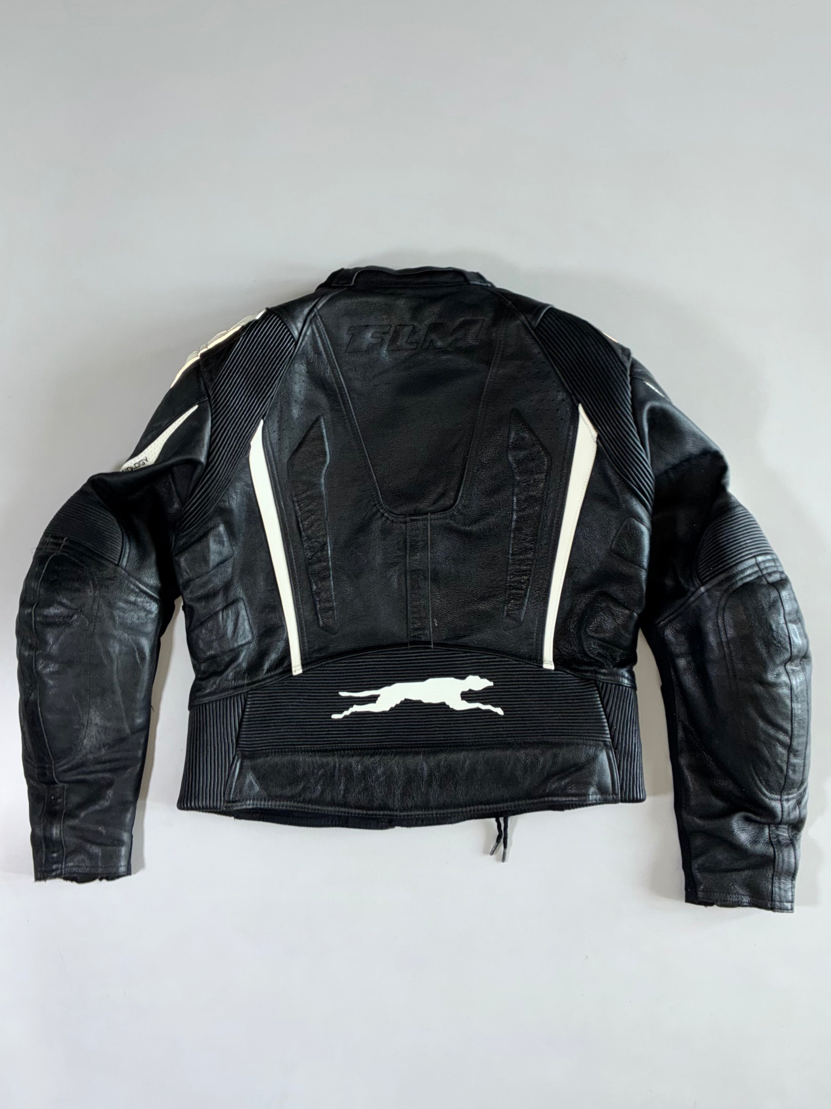 FLM Greyhound Racing Leather Jacket Padded (S/M) – Drip Drop Attire