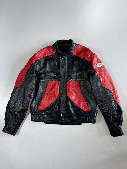 Shoei Sports Performance Two-Piece Race Suit Padded (Jacket Size : L) (Biker Pant : W:32|L:44)