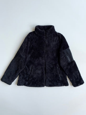 FILA Black Sherpa Fleece Zip-Up Jacket woman’s (M)