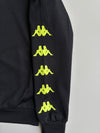 Kappa Black & Neon Yellow Quarter-Zip Track Top JSA Crest (S)