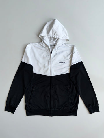 Carhartt Black & White Colorblock Zip-Up Hoodie (M)