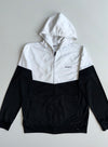Carhartt Black & White Colorblock Zip-Up Hoodie (M)