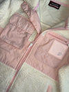 Kappa Italia Sports Wear Cream & Pink Sherpa Fleece Jacket (S)