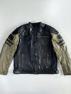 W-TEC Cafe Racer Two-Tone Leather Jacket PADDED (2XL/3XL)