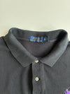 Polo Ralph Lauren Black Long Sleeve Polo  Purple Big Pony (2XL/3XL)