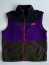 New Balance Purple & Black Colorblock Sherpa Fleece Vest (S)
