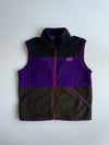 New Balance Purple & Black Colorblock Sherpa Fleece Vest (S)