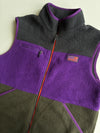 New Balance Purple & Black Colorblock Sherpa Fleece Vest (S)