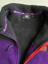New Balance Purple & Black Colorblock Sherpa Fleece Vest (S)