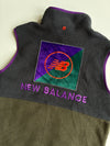 New Balance Purple & Black Colorblock Sherpa Fleece Vest (S)