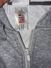 Adidas Grey 3-Stripes Zip-Up Hoodie (L)