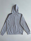 Adidas Grey 3-Stripes Zip-Up Hoodie (L)