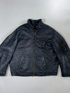MVR Vintage Leather Biker Jacket (Made in France) (2XL)