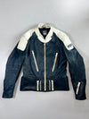 Hein Gericke Navy & White Leather Racing Jacket (S)