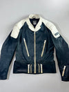 Hein Gericke Navy & White Leather Racing Jacket (S)