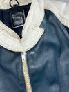 Hein Gericke Navy & White Leather Racing Jacket (S)