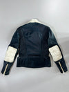 Hein Gericke Navy & White Leather Racing Jacket (S)