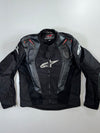 Alpinestars Black Textile/Leather Racing Jacket Padded (L)