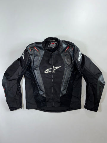 Alpinestars Black Textile/Leather Racing Jacket Padded (L)