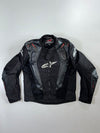 Alpinestars Black Textile/Leather Racing Jacket Padded (L)