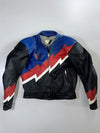 Vanucci Lightning Bolt Racing Leather Jacket Padded (S)